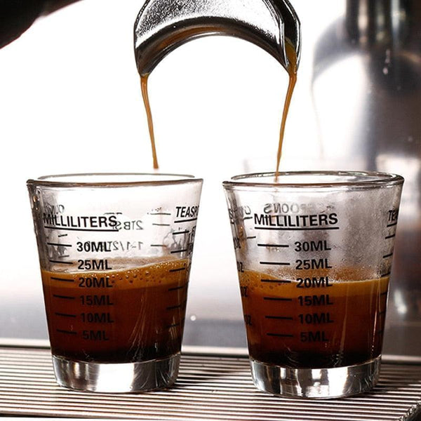 30ml espresso glass with Glass Measuring Cup